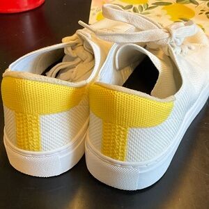 Greats Brooklyn Royale knit White and Yellow Sneakers